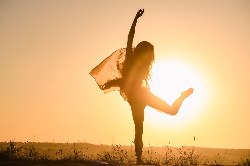 Woman practicing creative movement
